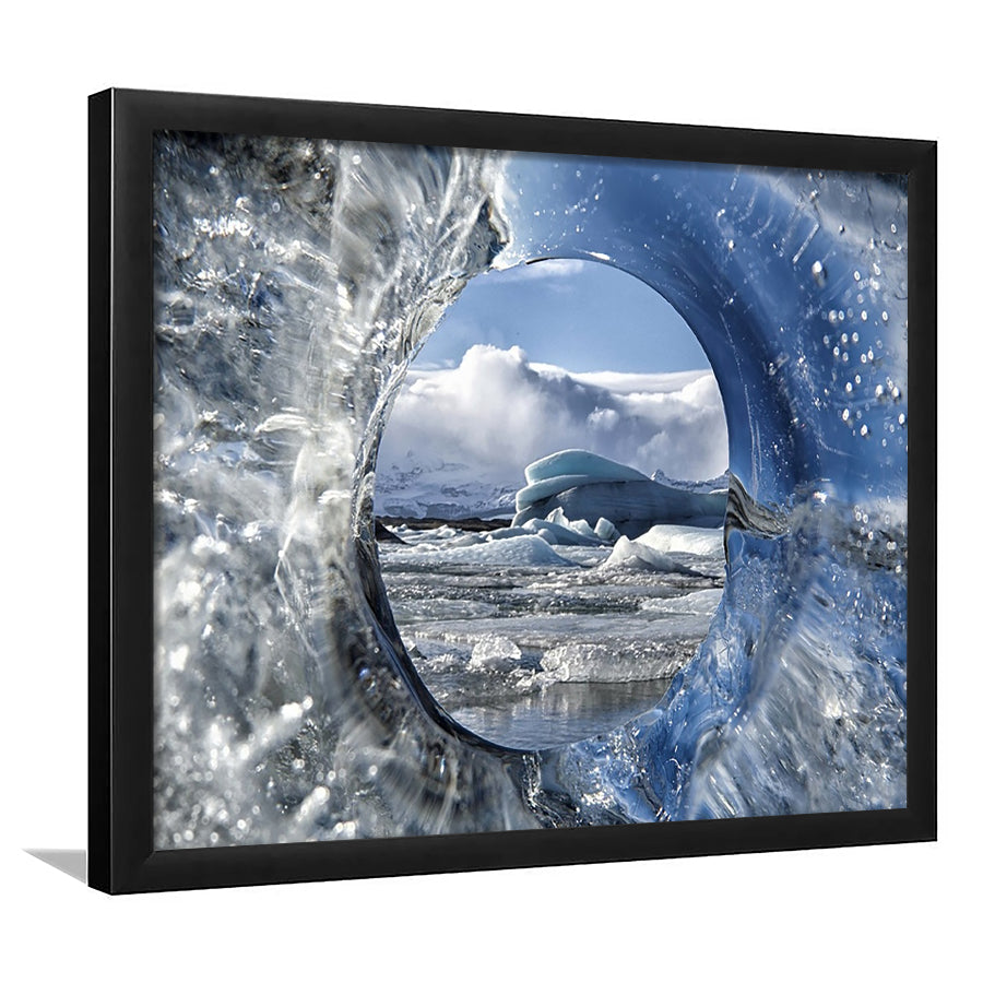 Circle Of Life LargeArt Prints Floating Frame Wall Art Print, Framed Art Print, Picture Framed