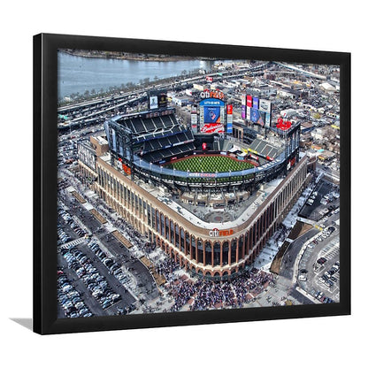Citi Field Aerial View, Stadium Canvas, Sport Art, Gift for him, Framed Art Print Wall Decor, Picture Framed