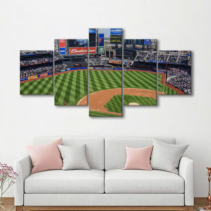 Citi Field Center, Stadium Canvas, Sport Art, Gift for him, 5 Panel, Large Canvas, Canvas Print Wall Art