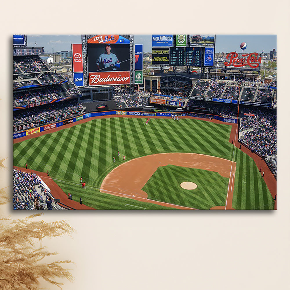 Citi Field Center, Stadium Canvas, Sport Art, Gift for him, Man Cave Decor, Art Print, Canvas Print Wall Art