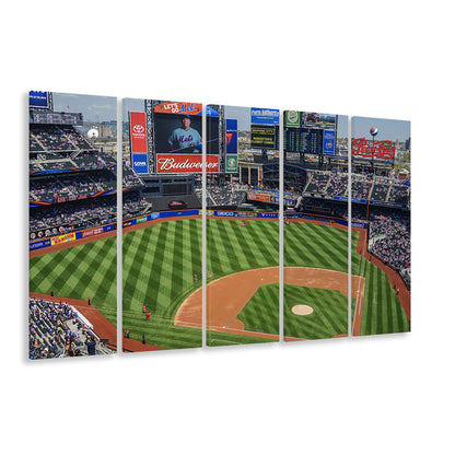 Citi Field Center, Stadium Canvas, Sport Art, 5 Panel B, Extra Large Canvas, Canvas Print Wall Art