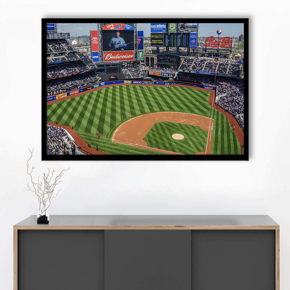 Citi Field Center, Stadium Canvas, Sport Art, Gift for him, Framed Art Print Wall Decor, Picture Framed