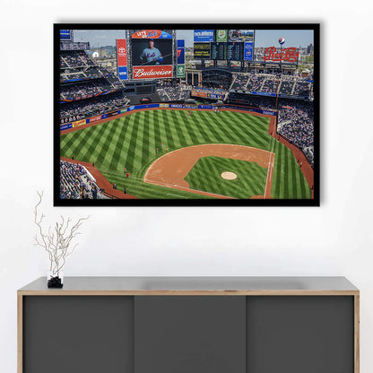 Citi Field Center, Stadium Canvas, Sport Art, Gift for him, Framed Art Print Wall Decor, Picture Framed