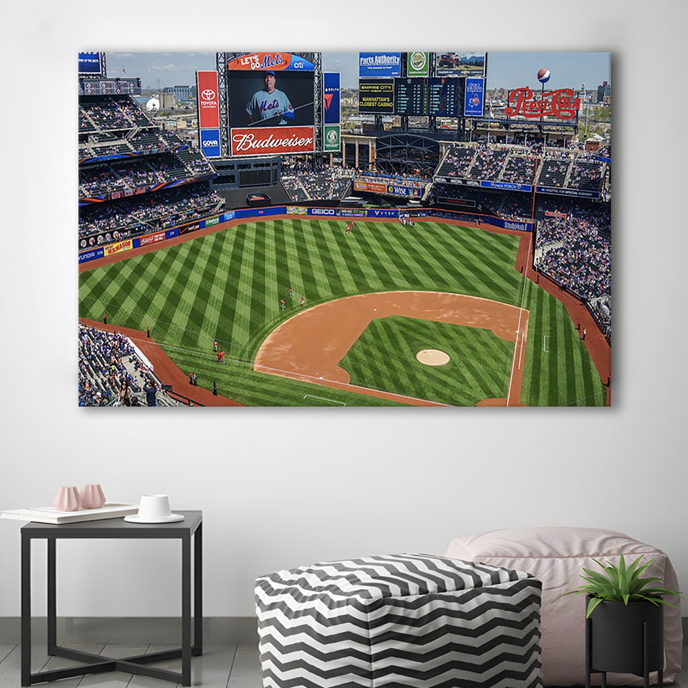 Citi Field Center, Stadium Canvas, Sport Art, Gift for him, Man Cave Decor, Art Print, Canvas Print Wall Art