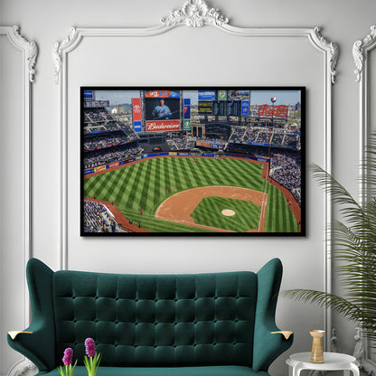 Citi Field Center, Stadium Canvas, Sport Art, Gift for him, Framed Art Print Wall Decor, Picture Framed