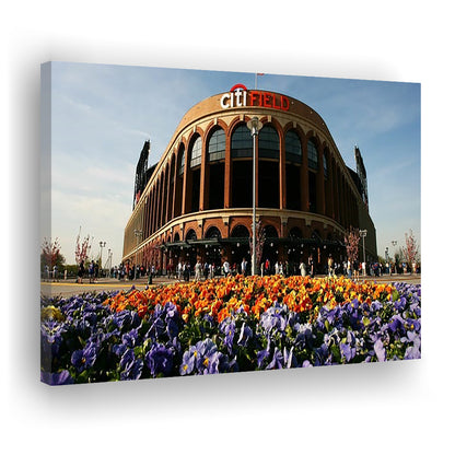 Citi Field Outside View, Stadium Canvas, Sport Art, Gift for him, Man Cave Decor, Art Print, Canvas Print Wall Art