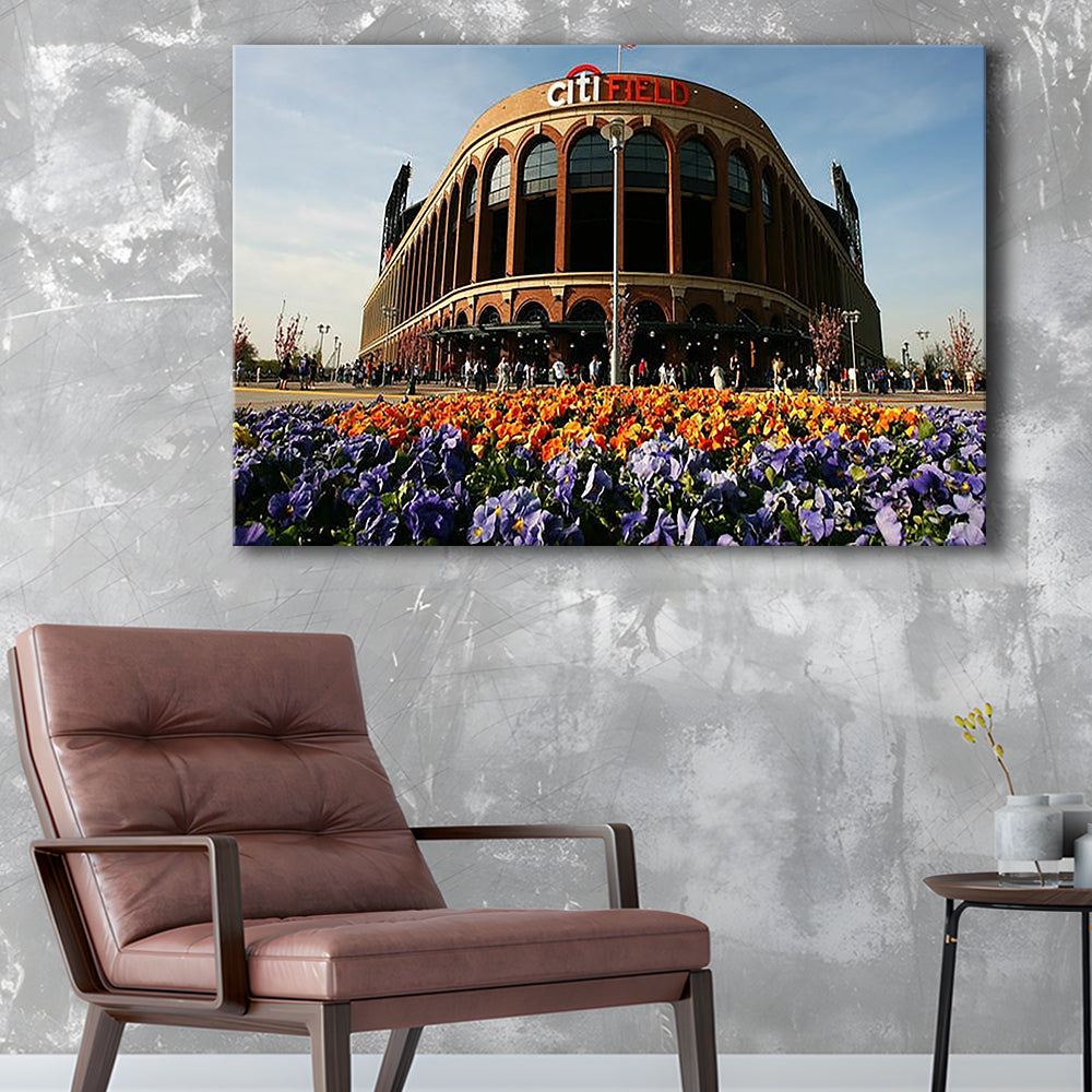 Citi Field Outside View, Stadium Canvas, Sport Art, Gift for him, Man Cave Decor, Art Print, Canvas Print Wall Art