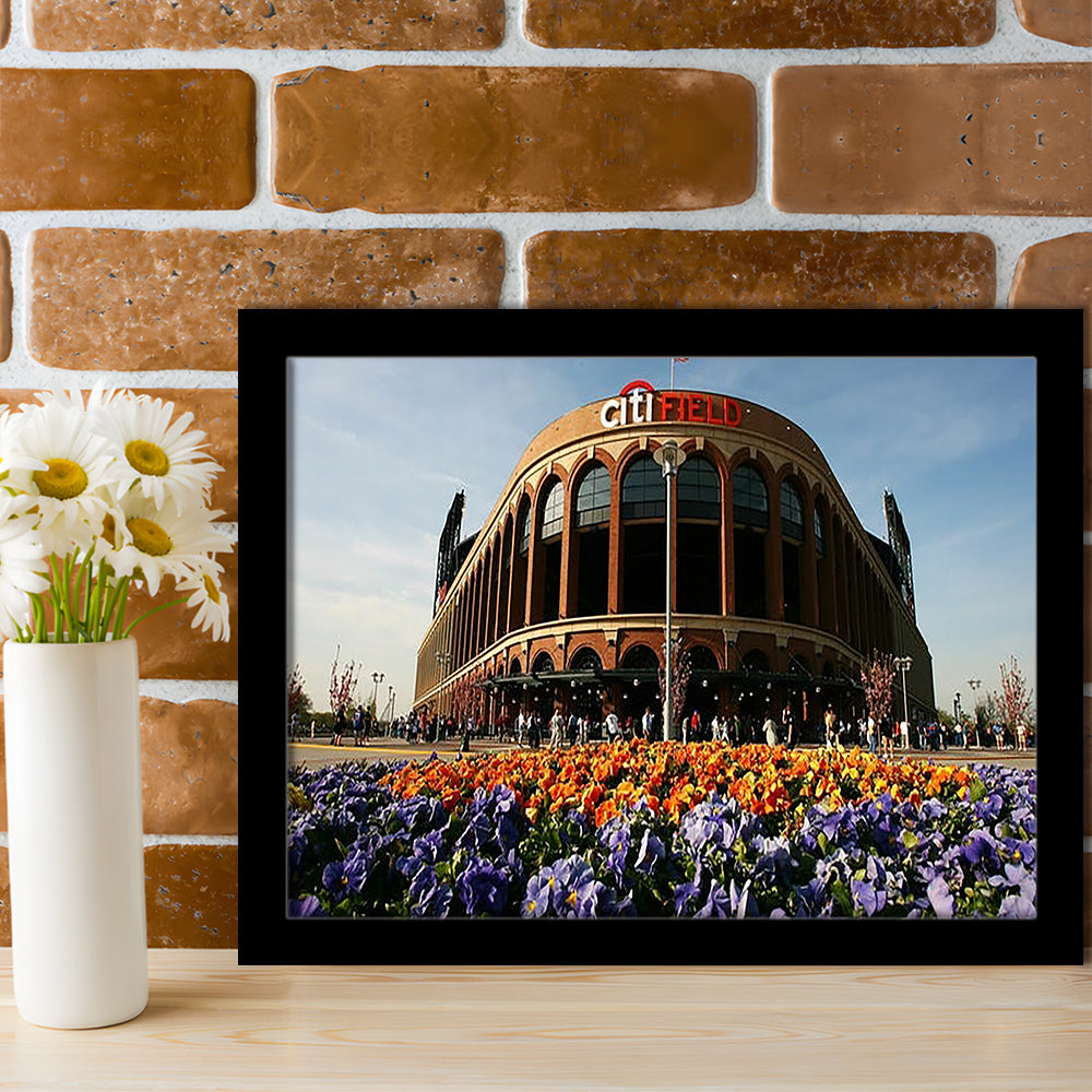 Citi Field Outside View, Stadium Canvas, Sport Art, Gift for him, Framed Art Print Wall Decor, Picture Framed