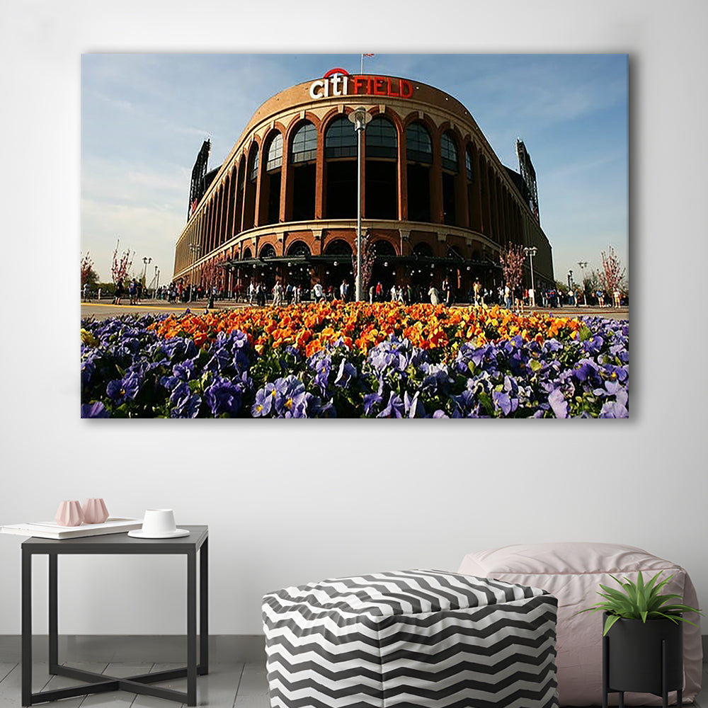 Citi Field Outside View, Stadium Canvas, Sport Art, Gift for him, Man Cave Decor, Art Print, Canvas Print Wall Art