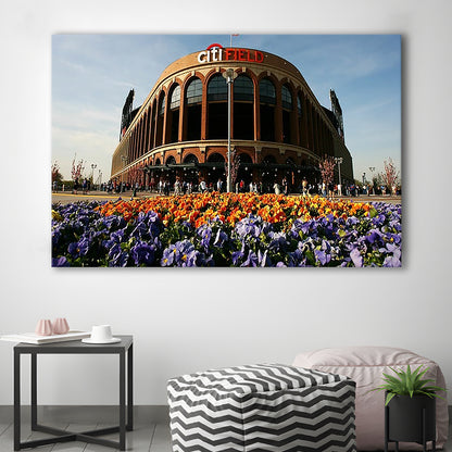 Citi Field Outside View, Stadium Canvas, Sport Art, Gift for him, Man Cave Decor, Art Print, Canvas Print Wall Art