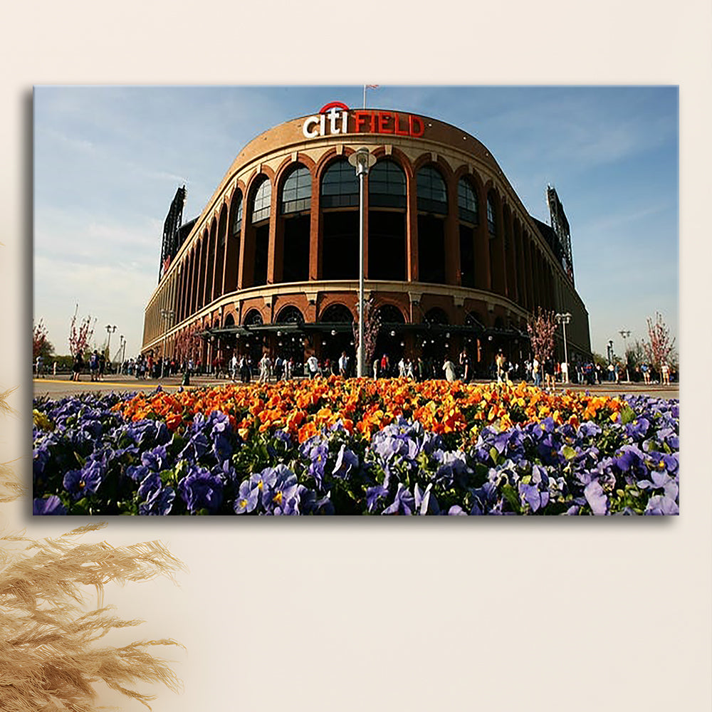 Citi Field Outside View, Stadium Canvas, Sport Art, Gift for him, Man Cave Decor, Art Print, Canvas Print Wall Art