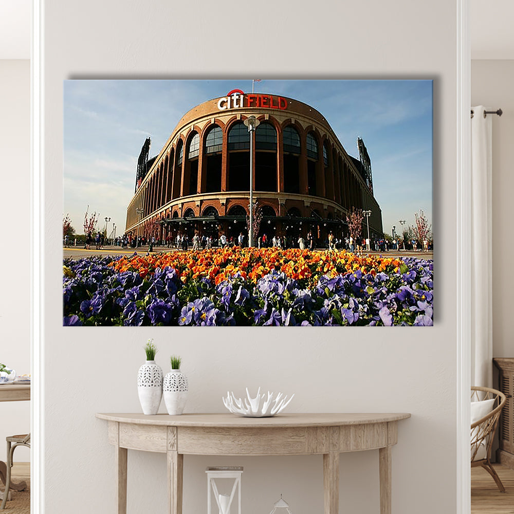 Citi Field Outside View, Stadium Canvas, Sport Art, Gift for him, Man Cave Decor, Art Print, Canvas Print Wall Art