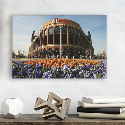 Citi Field Outside View, Stadium Canvas, Sport Art, Gift for him, Man Cave Decor, Art Print, Canvas Print Wall Art