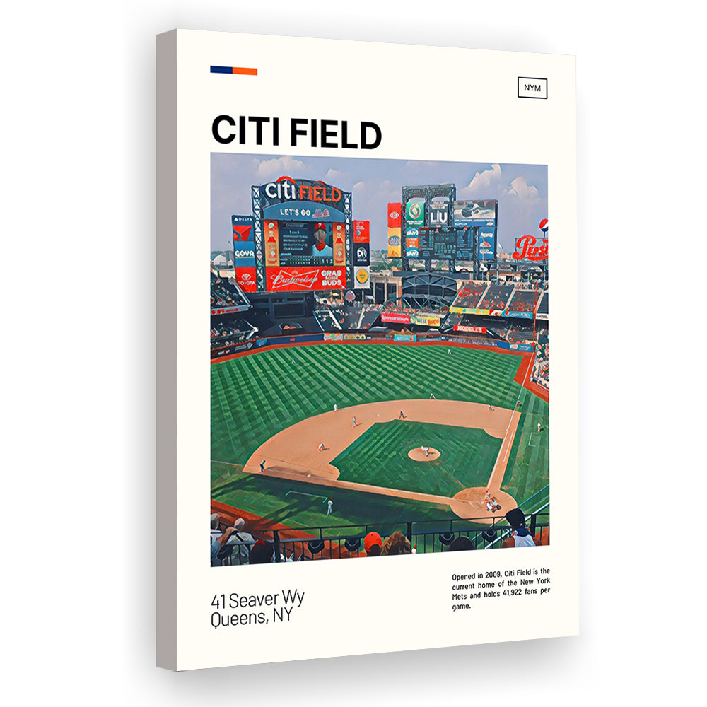 Citi Field Print, New York Mets Stadium Canvas Art, Fan Gifts, Sport Art, Canvas Print Wall Art
