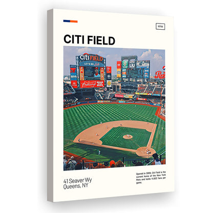 Citi Field Print, New York Mets Stadium Canvas Art, Fan Gifts, Sport Art, Canvas Print Wall Art