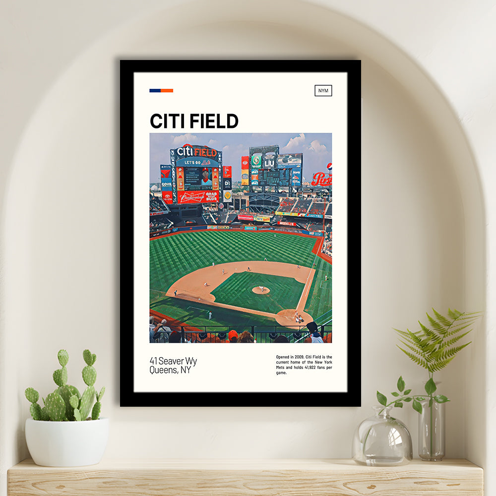 Citi Field Print, New York Mets Stadium Art, Gifts for him, Sport Art, Framed Art Print Wall Decor