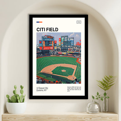 Citi Field Print, New York Mets Stadium Art, Gifts for him, Sport Art, Framed Art Print Wall Decor