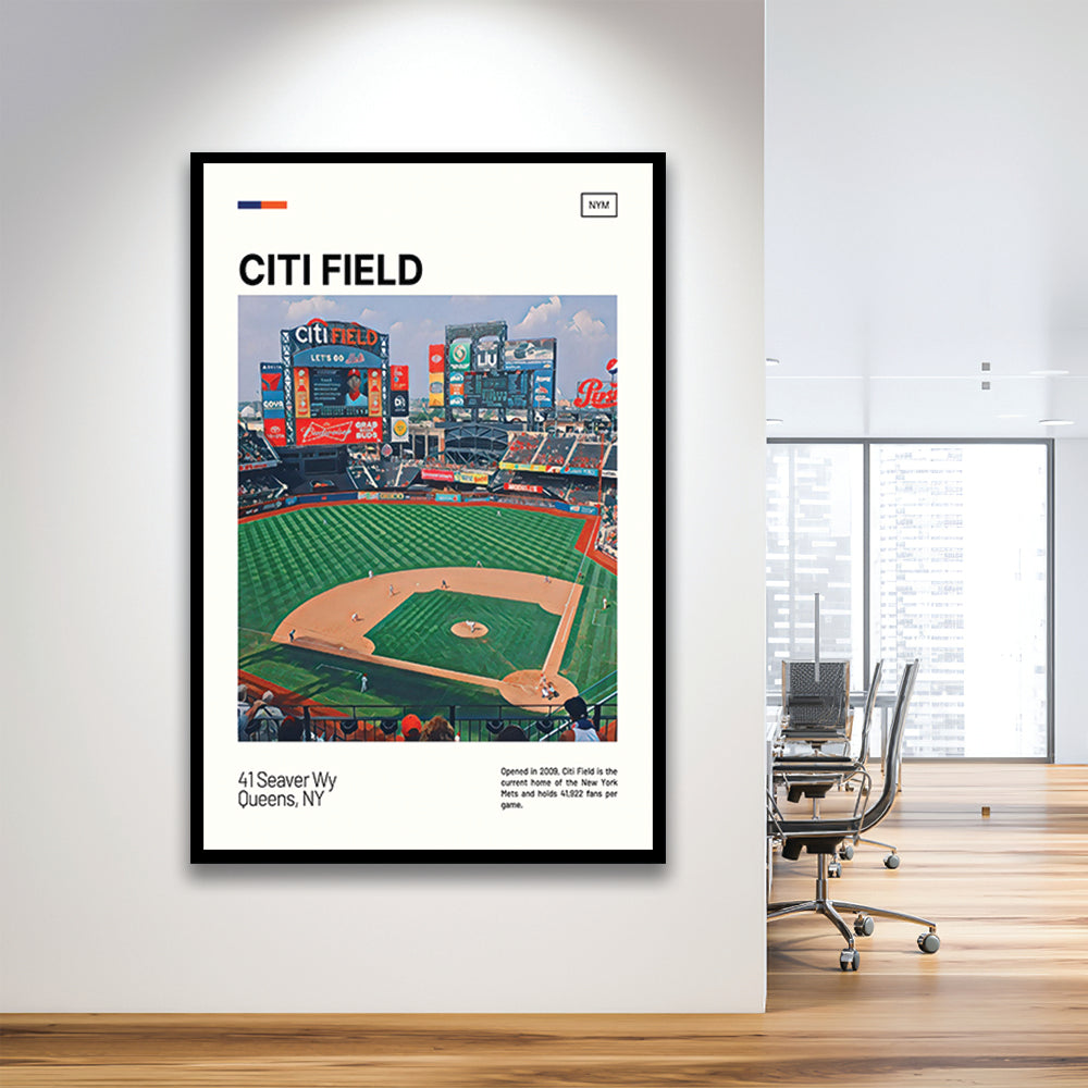 Citi Field Print, New York Mets Stadium Art, Gifts for him, Sport Art, Framed Art Print Wall Decor