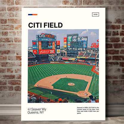 Citi Field Print, New York Mets Stadium Canvas Art, Fan Gifts, Sport Art, Canvas Print Wall Art