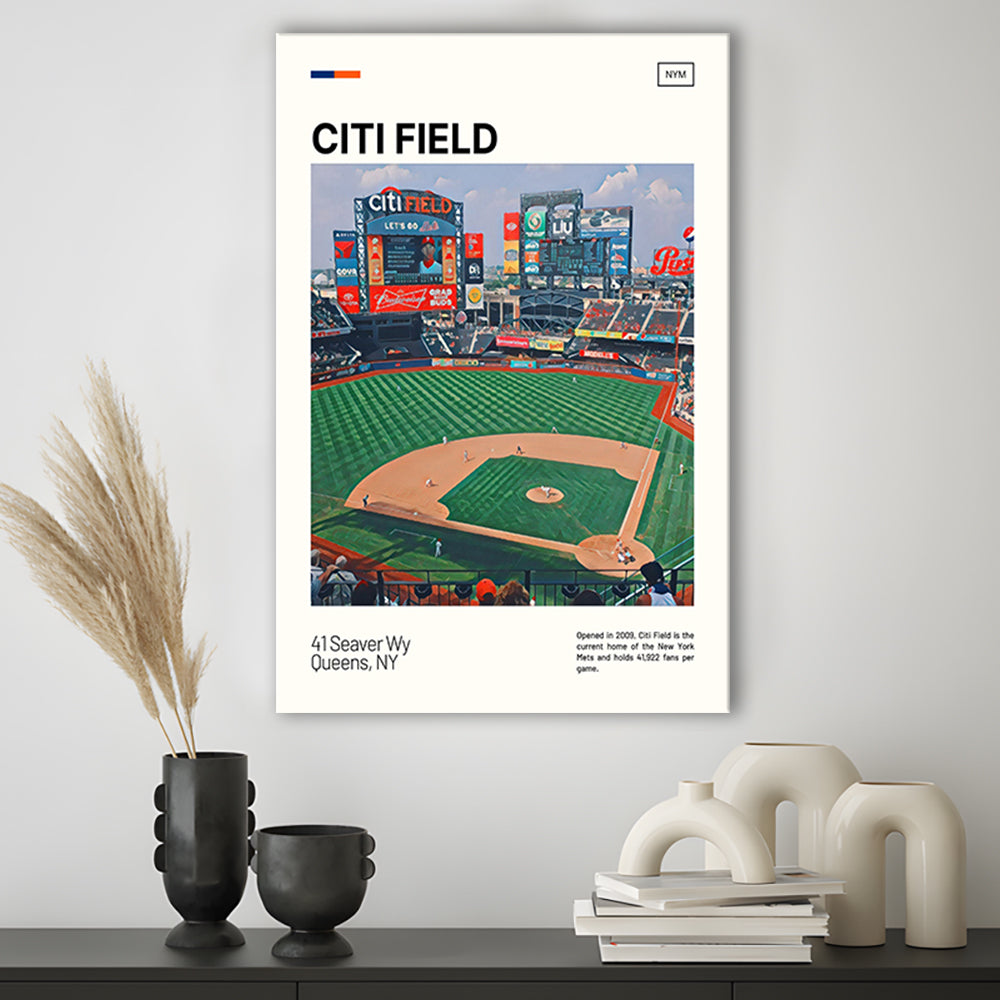 Citi Field Print, New York Mets Stadium Canvas Art, Fan Gifts, Sport Art, Canvas Print Wall Art