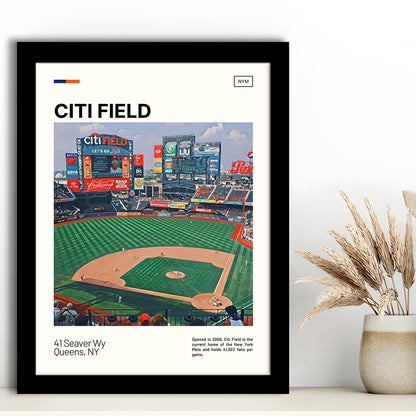 Citi Field Print, New York Mets Stadium Art, Gifts for him, Sport Art, Framed Art Print Wall Decor