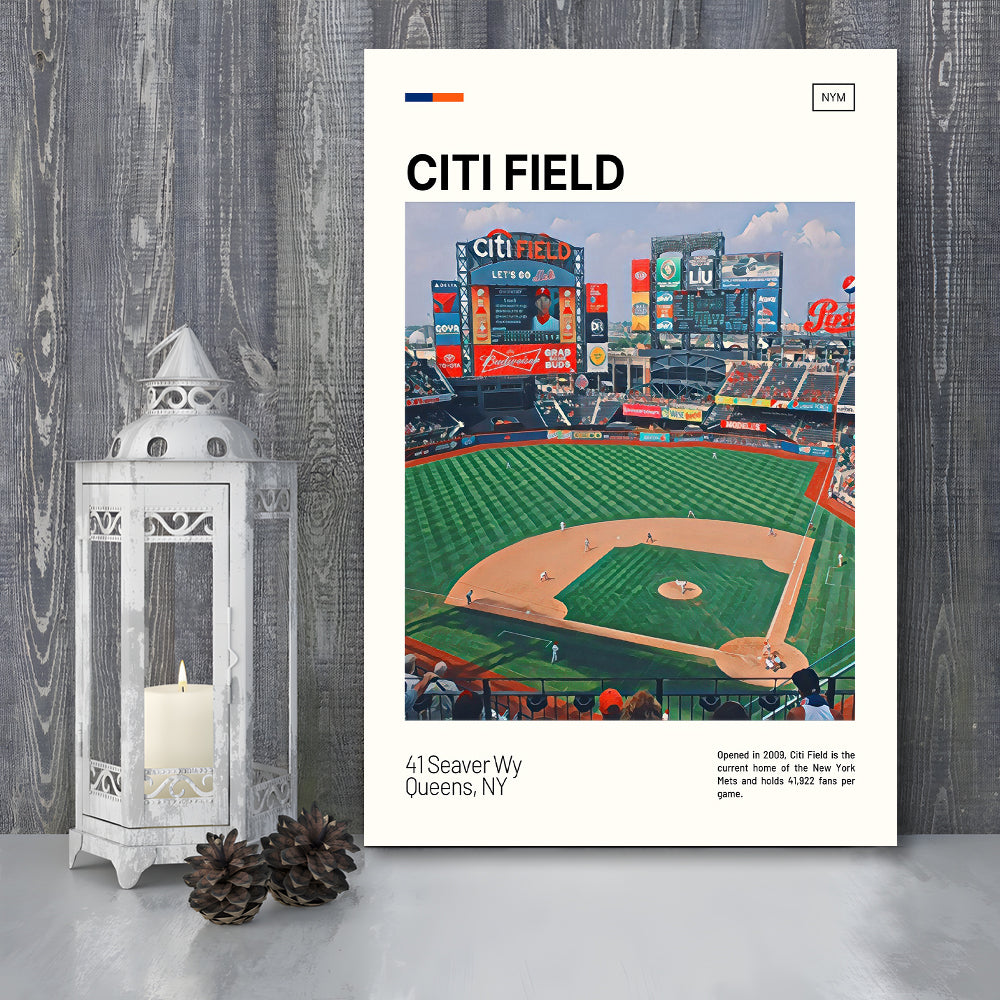 Citi Field Print, New York Mets Stadium Canvas Art, Fan Gifts, Sport Art, Canvas Print Wall Art