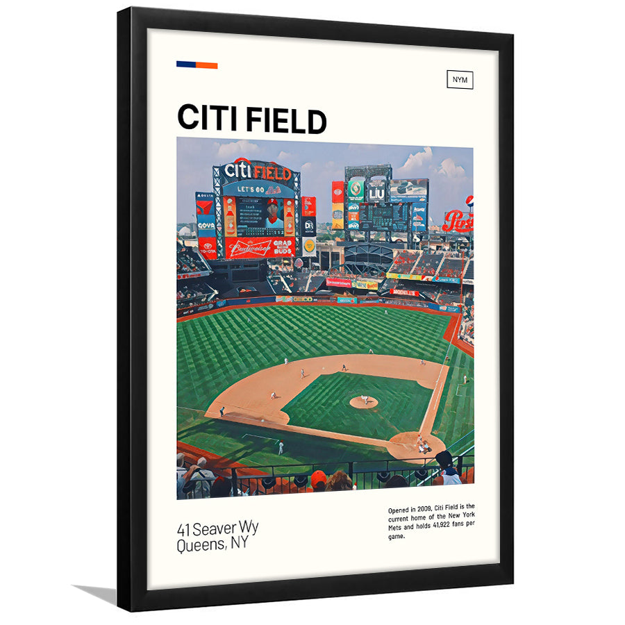 Citi Field Print, New York Mets Stadium Art, Gifts for him, Sport Art, Framed Art Print Wall Decor
