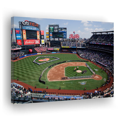 Citi Field Stadium Opening Day, Stadium Canvas, Sport Art, Gift for him, Man Cave Decor, Art Print, Canvas Print Wall Art