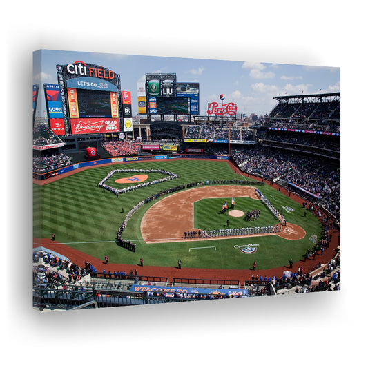Citi Field Stadium Opening Day, Stadium Canvas, Sport Art, Gift for him, Man Cave Decor, Art Print, Canvas Print Wall Art