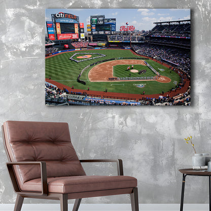 Citi Field Stadium Opening Day, Stadium Canvas, Sport Art, Gift for him, Man Cave Decor, Art Print, Canvas Print Wall Art