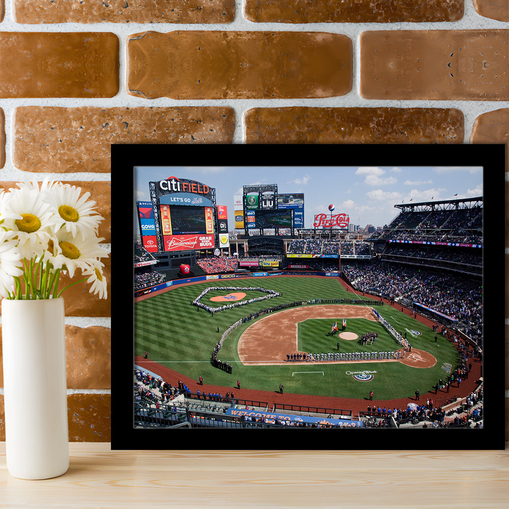 Citi Field Stadium Opening Day, Stadium Canvas, Sport Art, Gift for him, Framed Art Print Wall Decor, Picture Framed