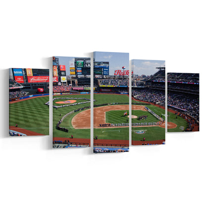 Citi Field Stadium Opening Day, Stadium Canvas, Sport Art, Gift for him, 5 Panel, Large Canvas, Canvas Print Wall Art