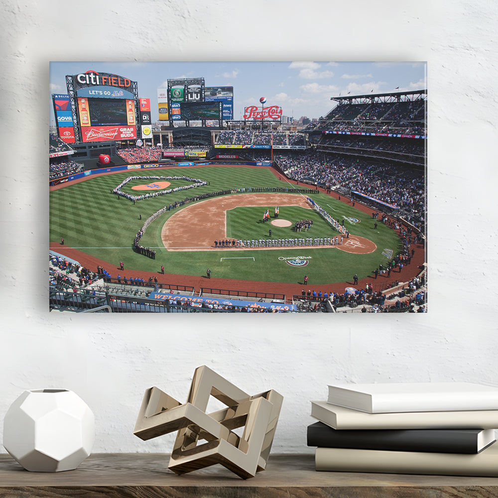 Citi Field Stadium Opening Day, Stadium Canvas, Sport Art, Gift for him, Man Cave Decor, Art Print, Canvas Print Wall Art