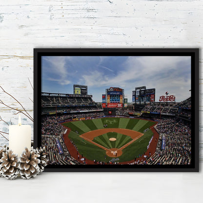Citi Field Stadium, Stadium Canvas, Sport Art, Framed Canvas Print Wall Art, Floating Frame
