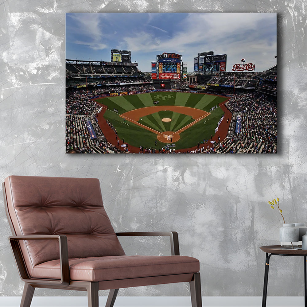 Citi Field Stadium, Stadium Canvas, Sport Art, Gift for him, Man Cave Decor, Art Print, Canvas Print Wall Art