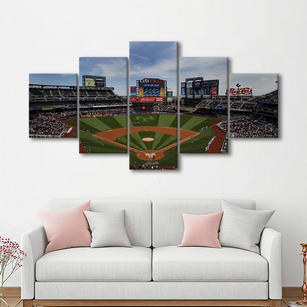 Citi Field Stadium, Stadium Canvas, Sport Art, Gift for him, 5 Panel, Large Canvas, Canvas Print Wall Art
