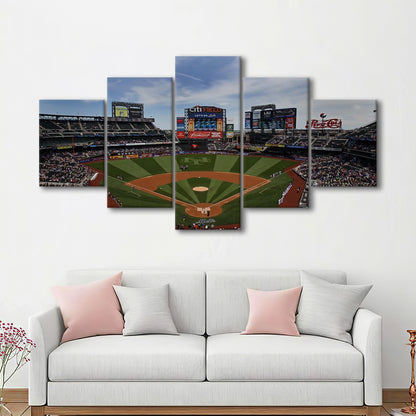 Citi Field Stadium, Stadium Canvas, Sport Art, Gift for him, 5 Panel, Large Canvas, Canvas Print Wall Art