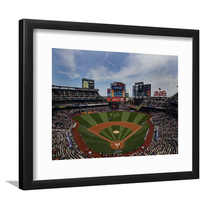 Citi Field Stadium, Stadium Canvas, Sport Art, Gift for him, White Border Framed Art Print Wall Decor