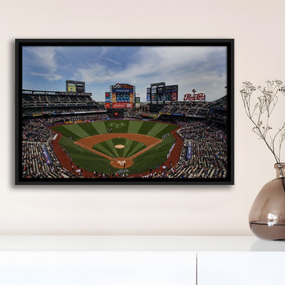 Citi Field Stadium, Stadium Canvas, Sport Art, Framed Canvas Print Wall Art, Floating Frame