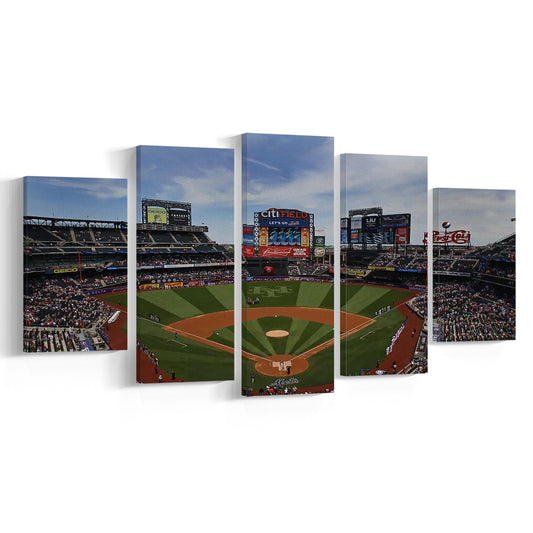 Citi Field Stadium, Stadium Canvas, Sport Art, Gift for him, 5 Panel, Large Canvas, Canvas Print Wall Art