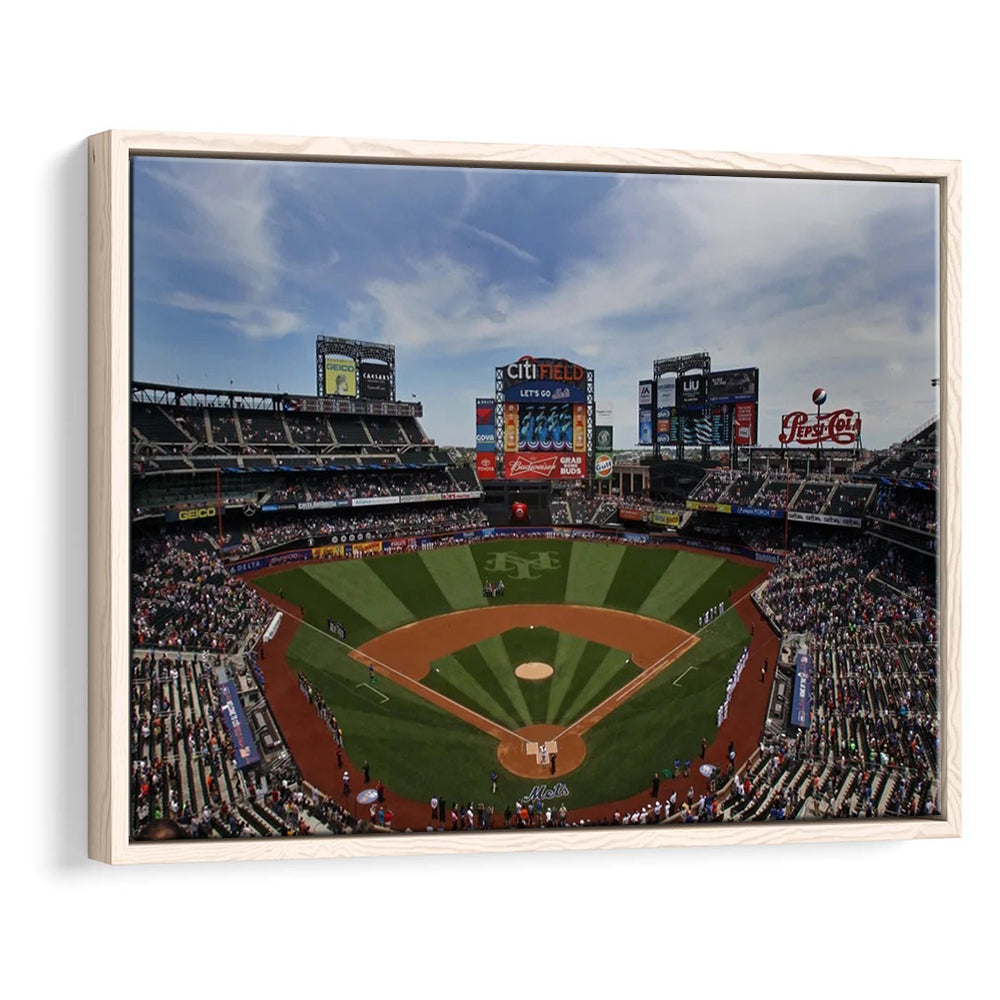 Citi Field Stadium, Stadium Canvas, Sport Art, Framed Canvas Print Wall Art, Floating Frame