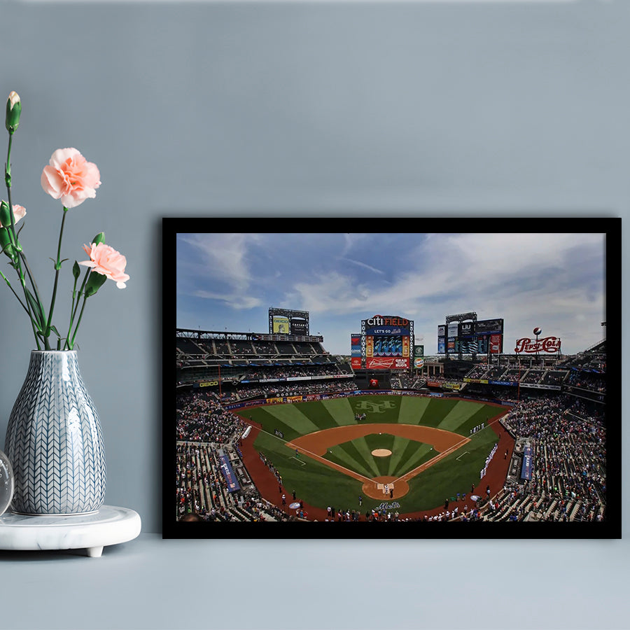 Citi Field Stadium, Stadium Canvas, Sport Art, Gift for him, Framed Art Print Wall Decor, Picture Framed