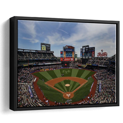 Citi Field Stadium, Stadium Canvas, Sport Art, Framed Canvas Print Wall Art, Floating Frame