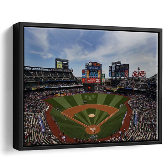 Citi Field Stadium, Stadium Canvas, Sport Art, Framed Canvas Print Wall Art, Floating Frame