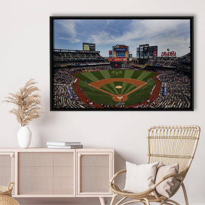 Citi Field Stadium, Stadium Canvas, Sport Art, Framed Canvas Print Wall Art, Floating Frame