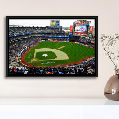 Citi Field in New York City, Stadium Canvas, Sport Art, Framed Canvas Print Wall Art, Floating Frame