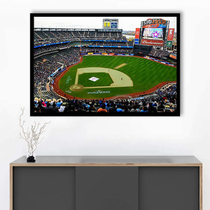 Citi Field in New York City, Stadium Canvas, Sport Art, Gift for him, Framed Art Print Wall Decor, Picture Framed