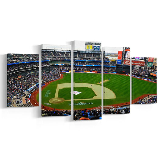 Citi Field in New York City, Stadium Canvas, Sport Art, Gift for him, 5 Panel, Large Canvas, Canvas Print Wall Art