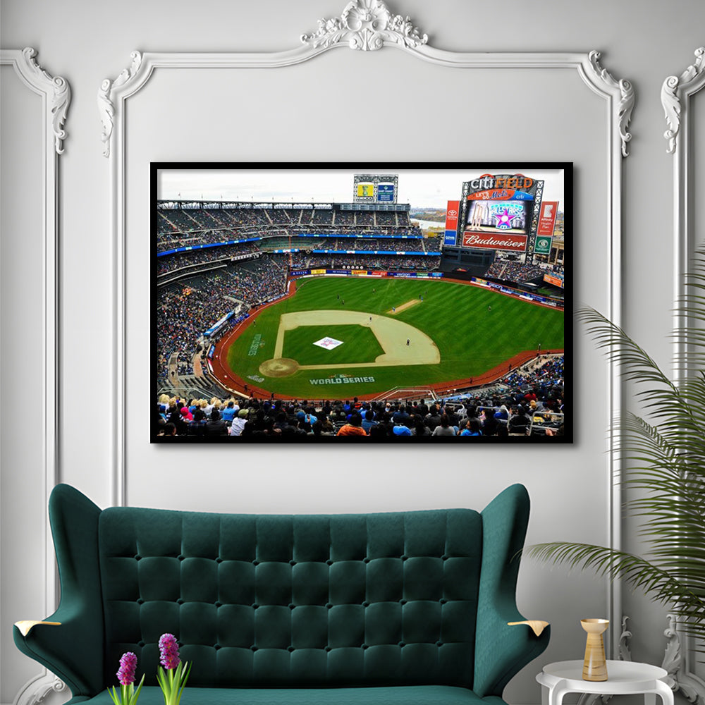 Citi Field in New York City, Stadium Canvas, Sport Art, Gift for him, Framed Art Print Wall Decor, Picture Framed