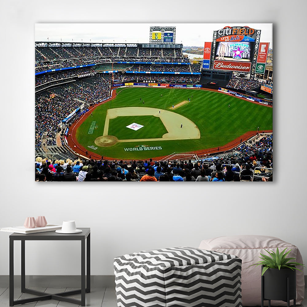 Citi Field in New York City, Stadium Canvas, Sport Art, Gift for him, Man Cave Decor, Art Print, Canvas Print Wall Art